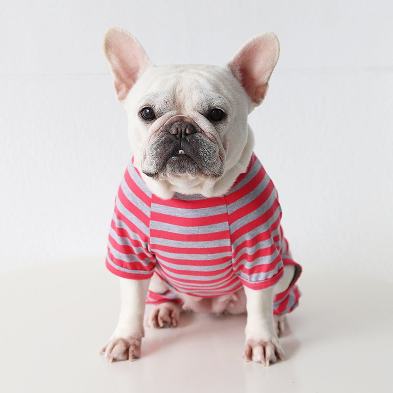Colorful Striped Bulldog Jumpsuit
