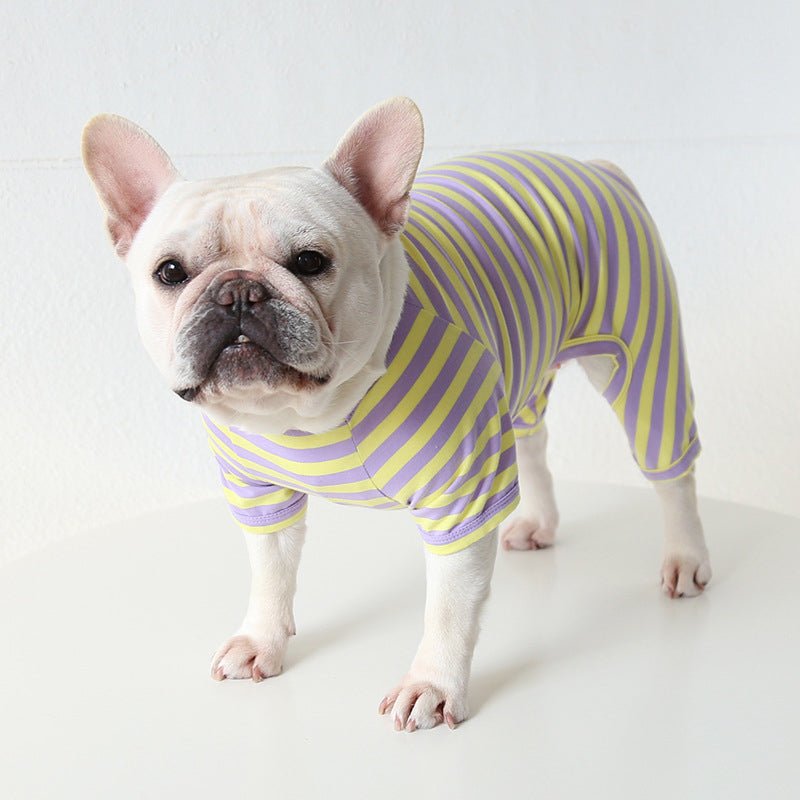 Colorful Striped Bulldog Jumpsuit