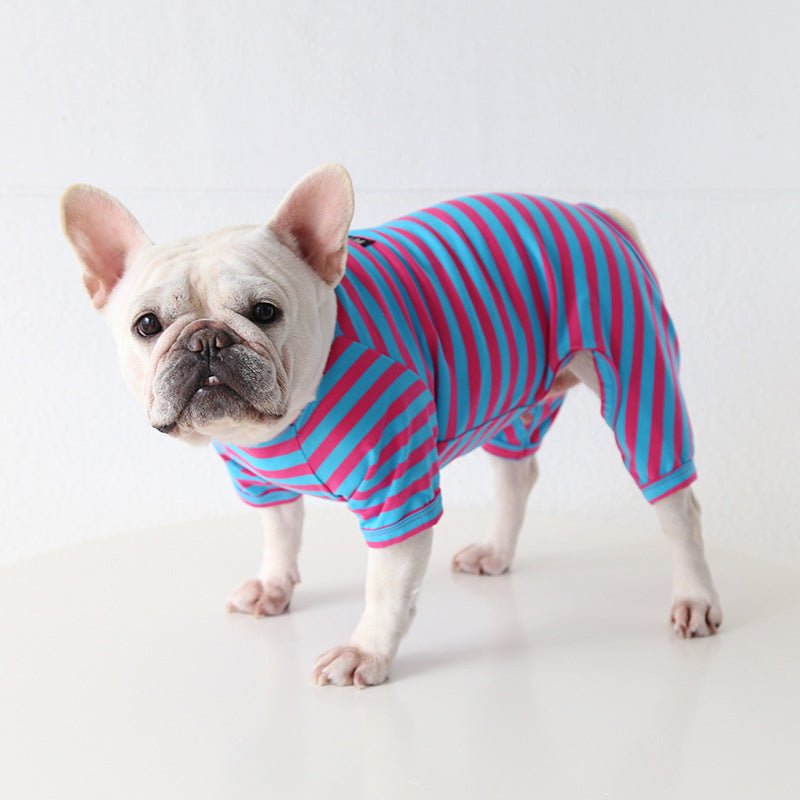 Colorful Striped Bulldog Jumpsuit