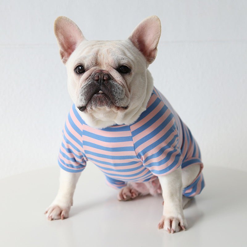 Colorful Striped Bulldog Jumpsuit
