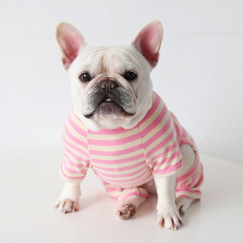 Colorful Striped Bulldog Jumpsuit