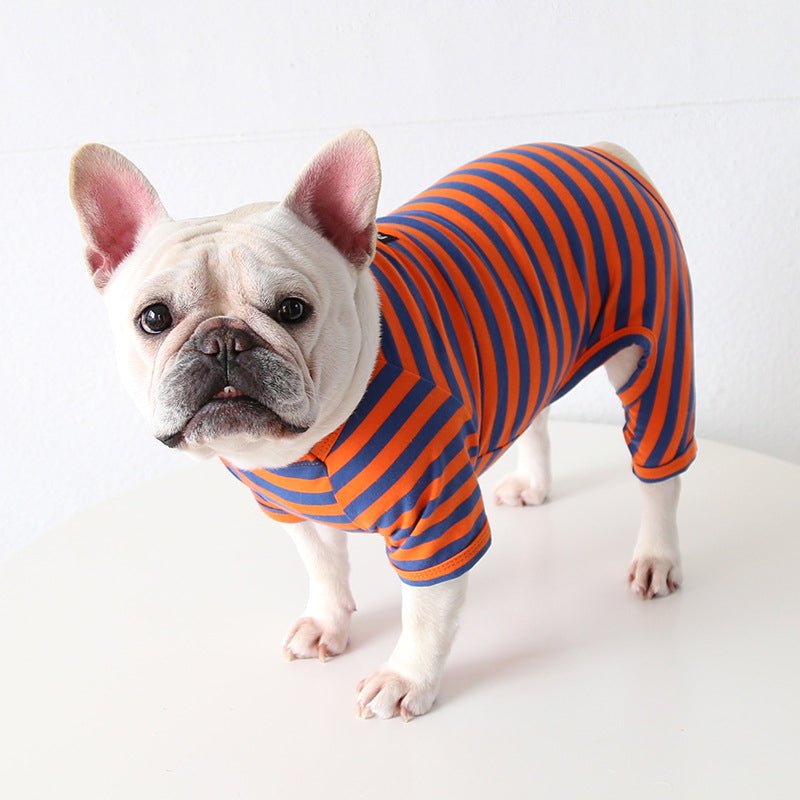 Colorful Striped Bulldog Jumpsuit