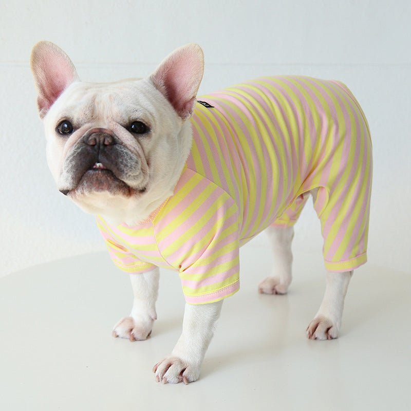 Colorful Striped Bulldog Jumpsuit