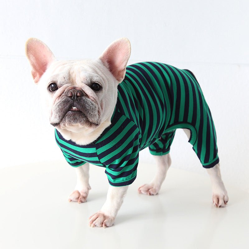 Colorful Striped Bulldog Jumpsuit