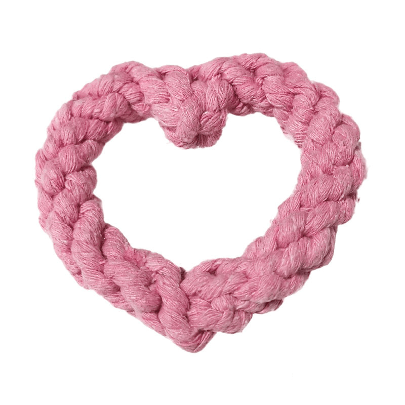 Valentine Heart Dog Rope Toy