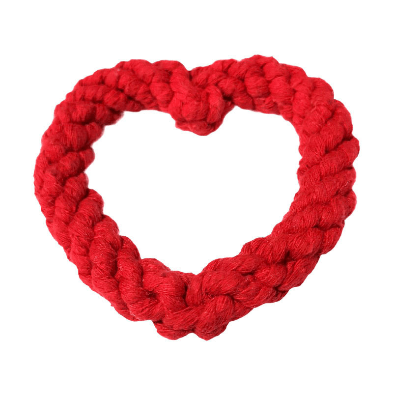 Valentine Heart Dog Rope Toy