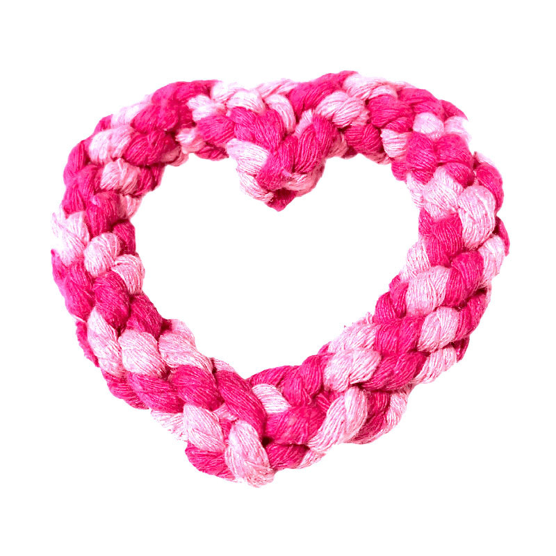 Valentine Heart Dog Rope Toy