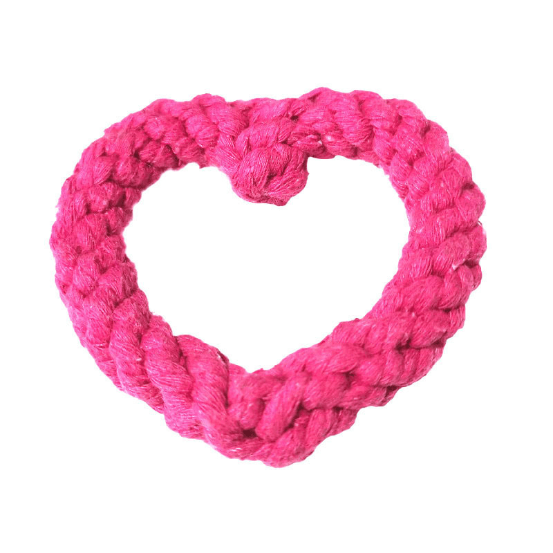 Valentine Heart Dog Rope Toy