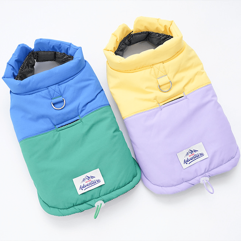 Warm Adjustable Velcro Winter Coat for Small Dogs