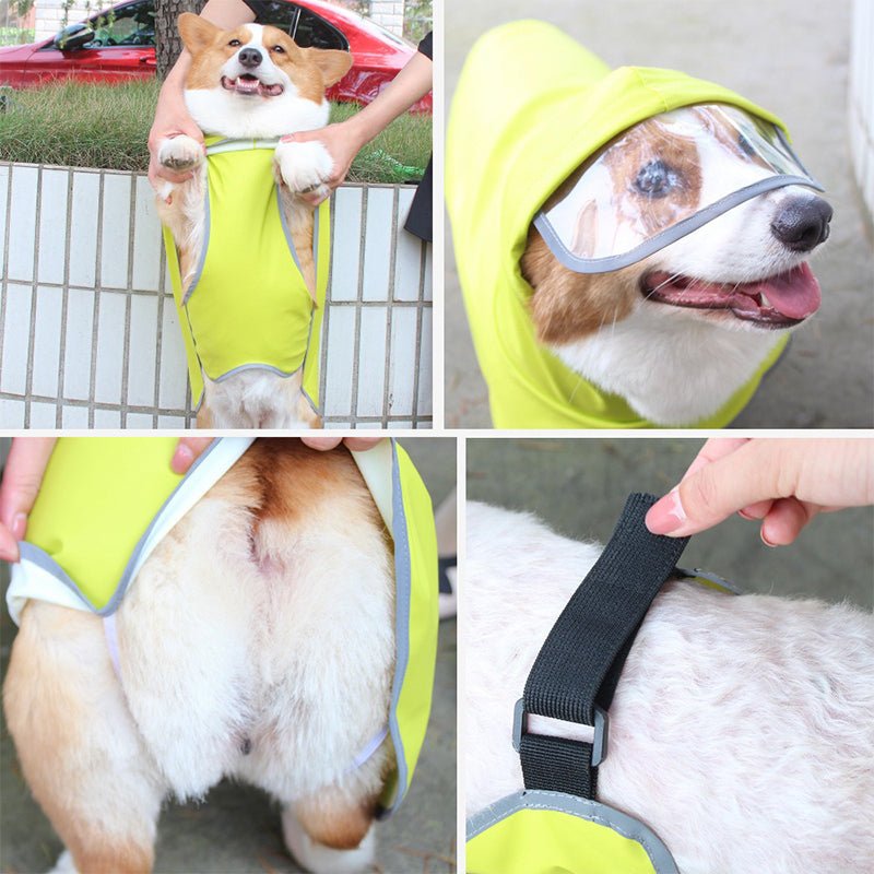 Waterproof Dog Raincoat Belly Cover