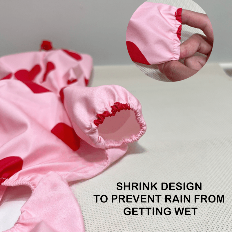 Waterproof Dog Raincoat Heart Cloud Design
